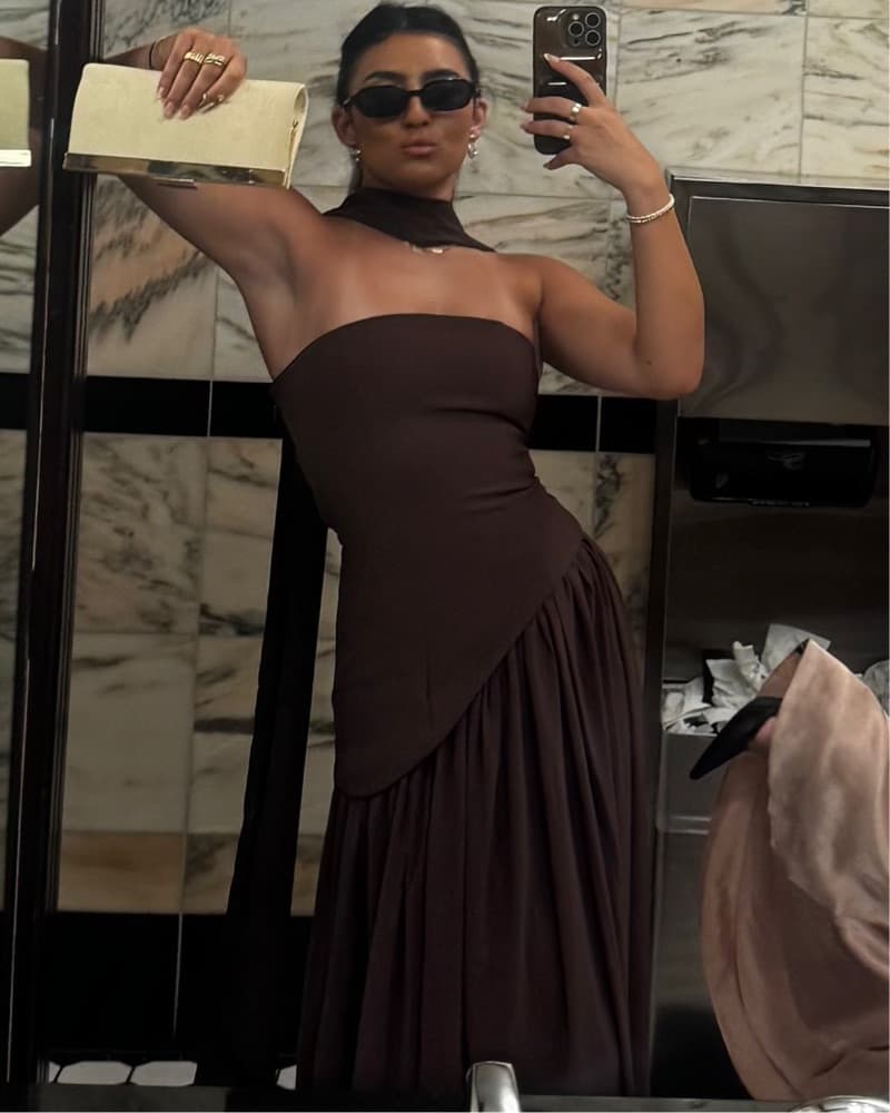 Babyboo Maliyah Maxi Dress - Plum Brown - Image 5