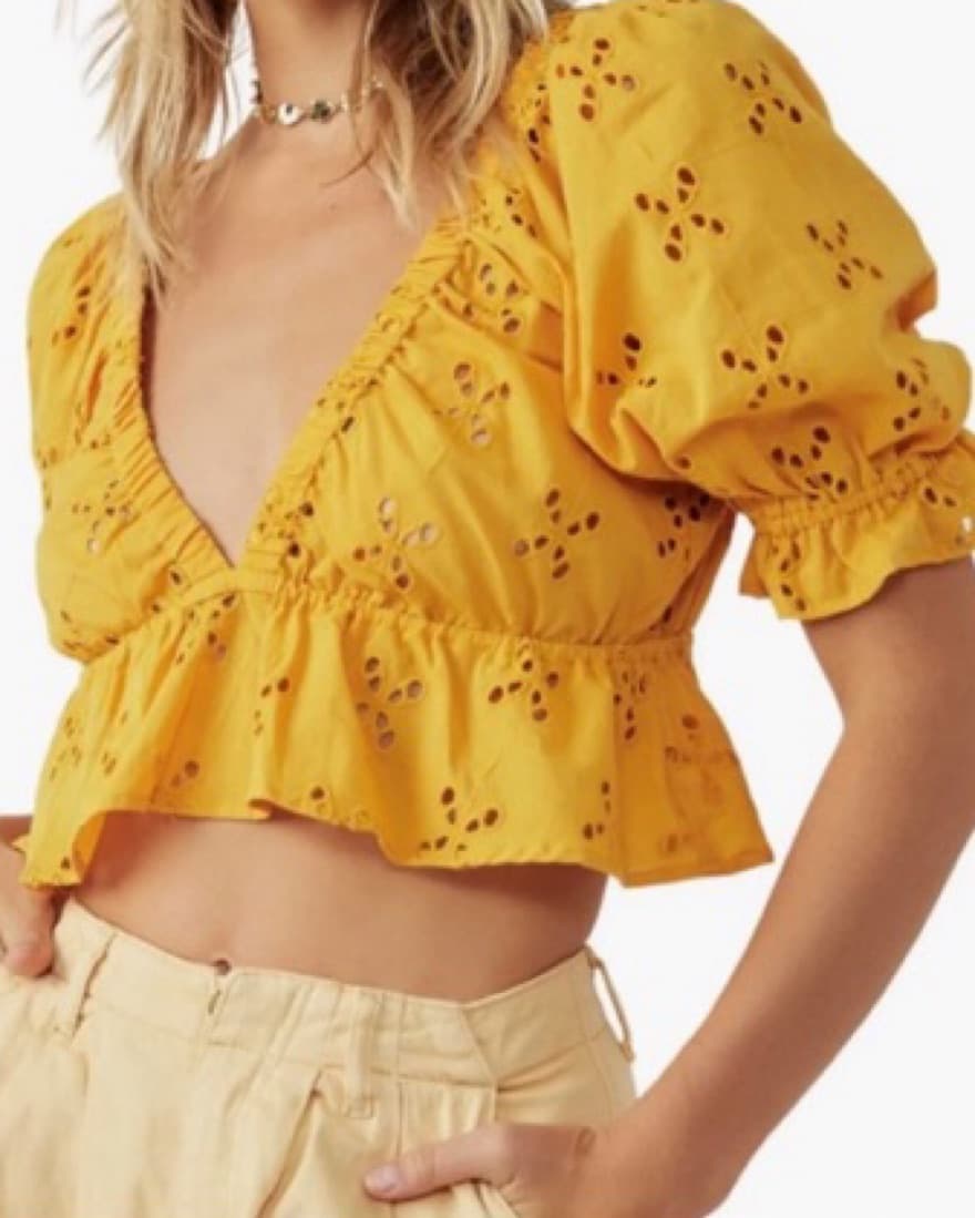 Free People Puff Sleeve Top - Image 3