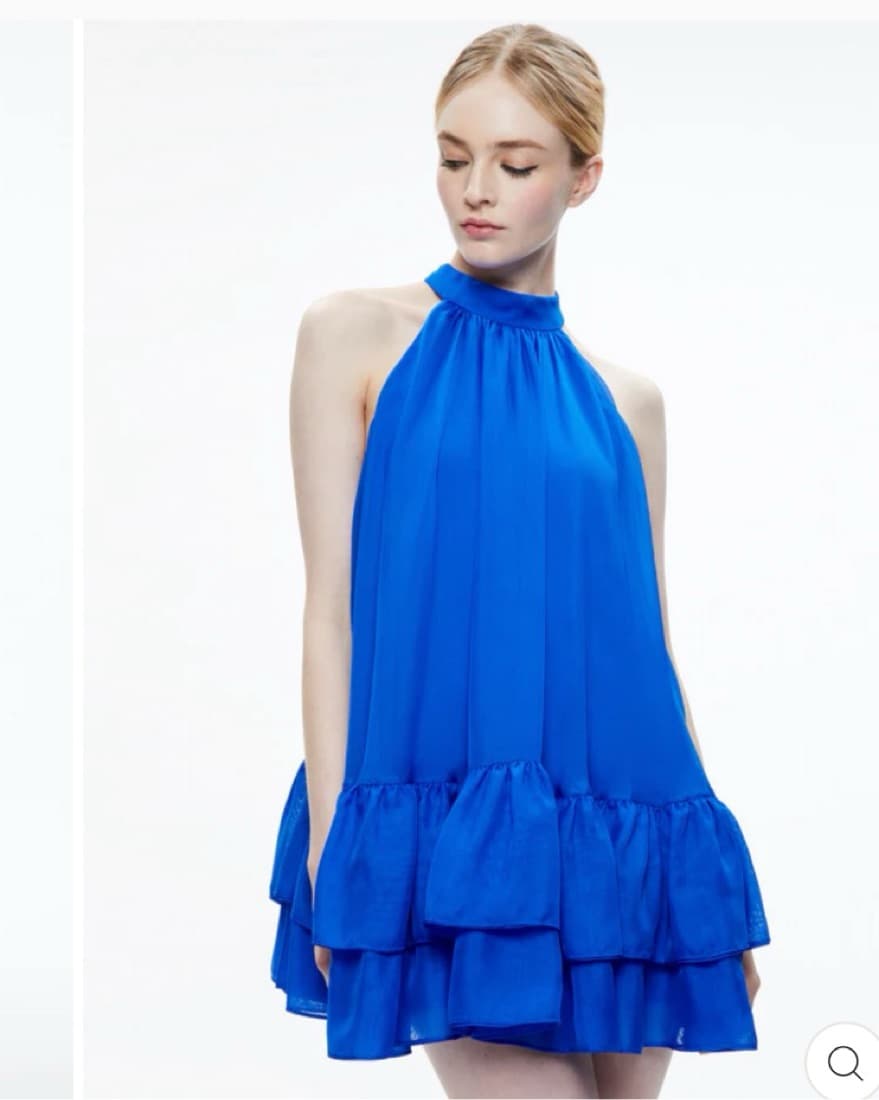 ALICE & OLIVIA ERNA TIE BACK HALTER NECK - Image 1