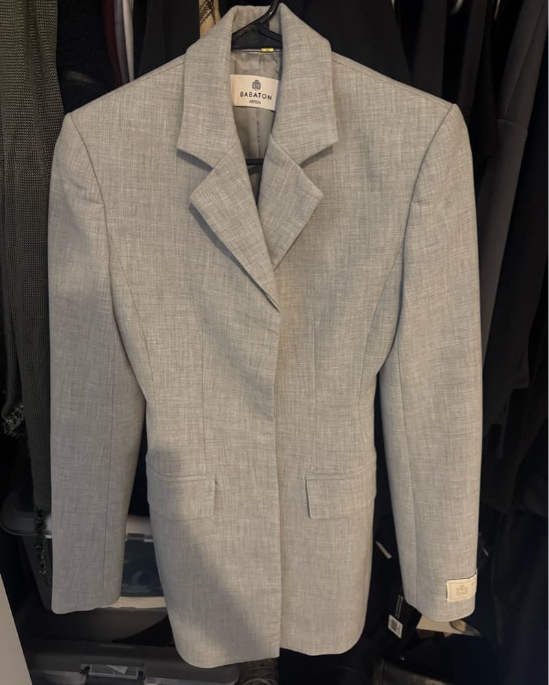Aritzia Gray Babaton Blazer Mini Dress - Image 1
