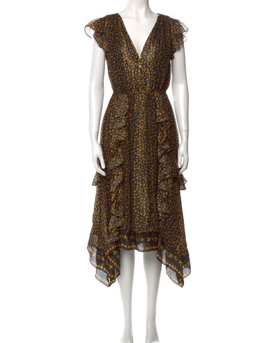 Ulla Johnson - Silk Midi Dress In Noir - Image 3