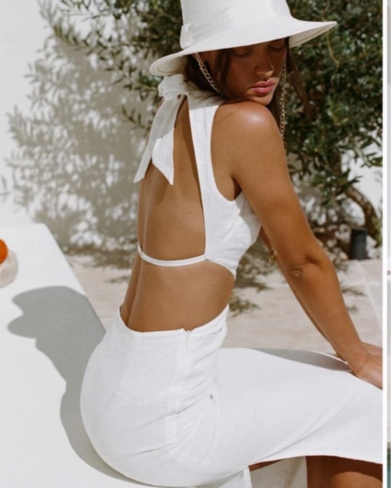 Sabo White Cutout Midi/Maxi Dress - Image 2