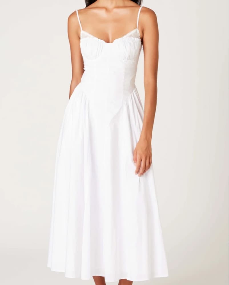 White Nia Midi Dress - Image 1