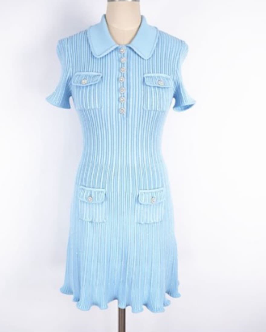 Self portrait Viscose Knit Mini Dress S  - Image 1