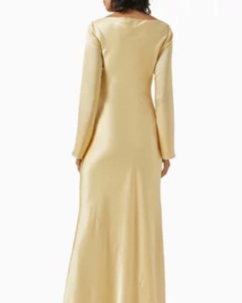 Reformation Yellow Long Sleeve Dress - Image 2