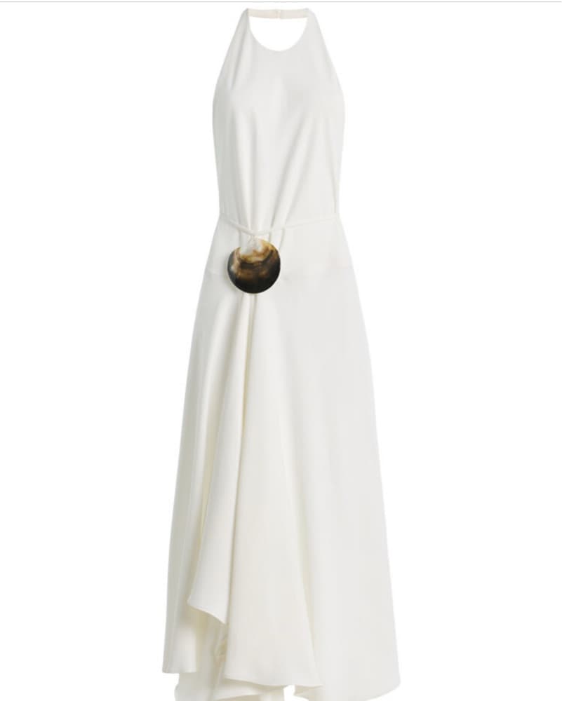 Sloan Exclusive Crepe Asymmetrical Dress - Image 5