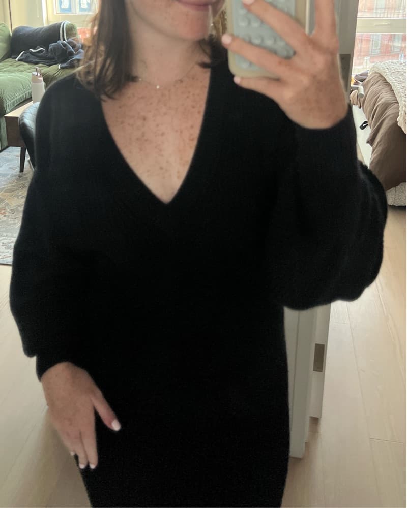 Staud Black Sweater Dress - Image 3