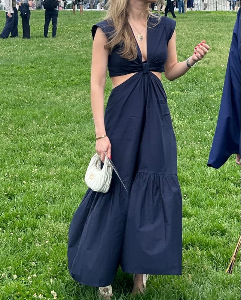 Navy Cut Out Maxi Dress ALC - Image 3