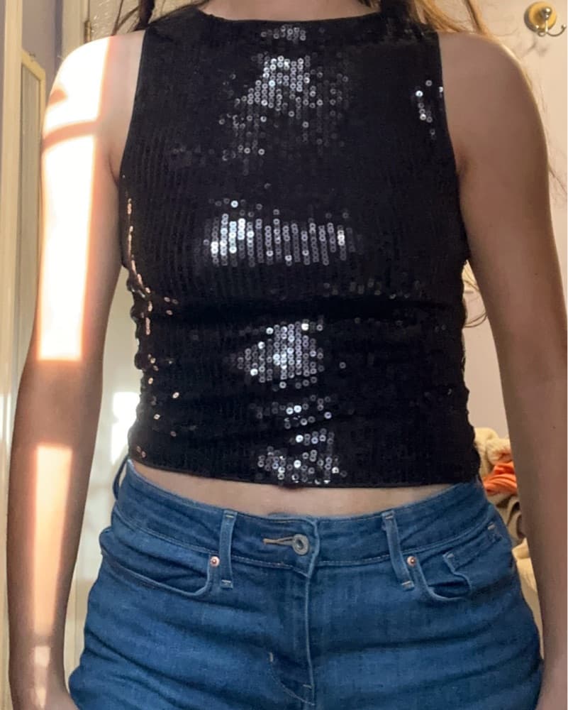 Black Sequin Top  - Image 2