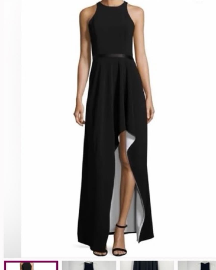 Halston Black And White Gown - Image 1