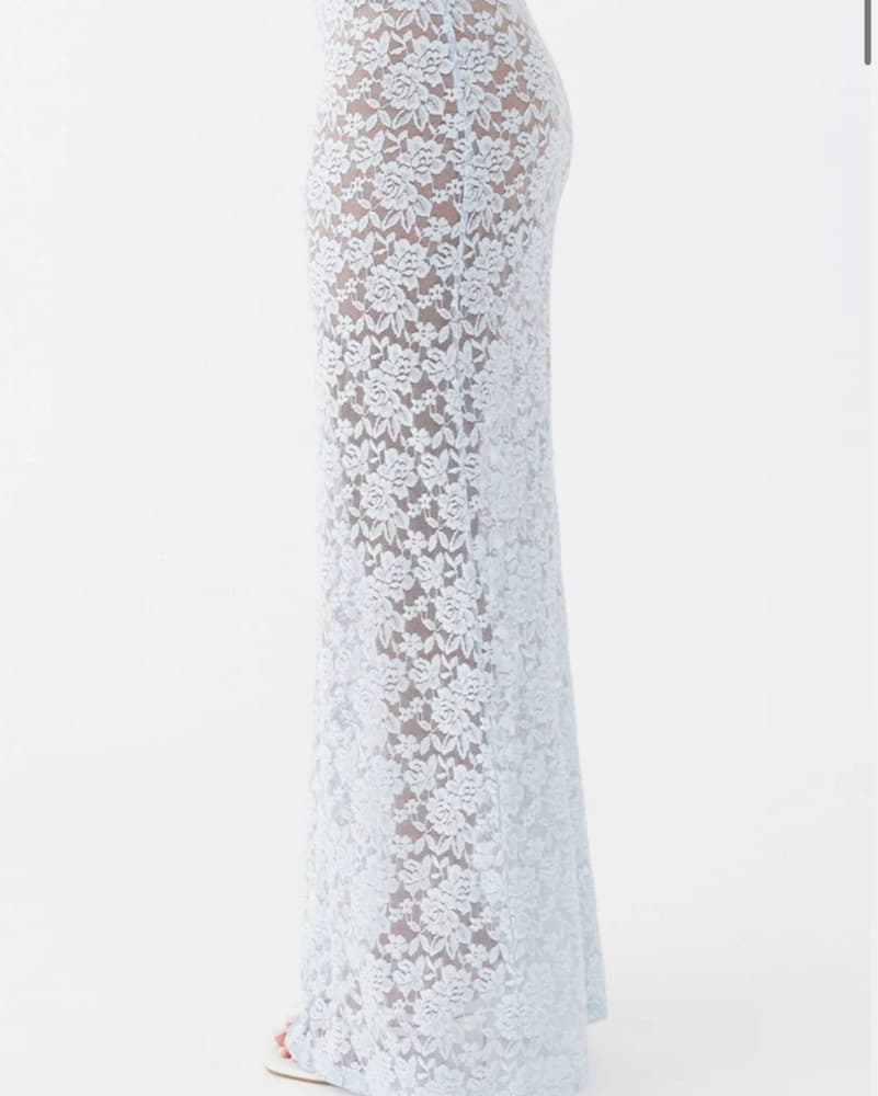 Lace Ivory Maxi Skirt - Image 4