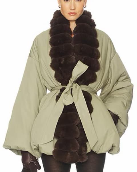 SOLD OUT Helsa Bubble Puffer Fur Coat - Image 2