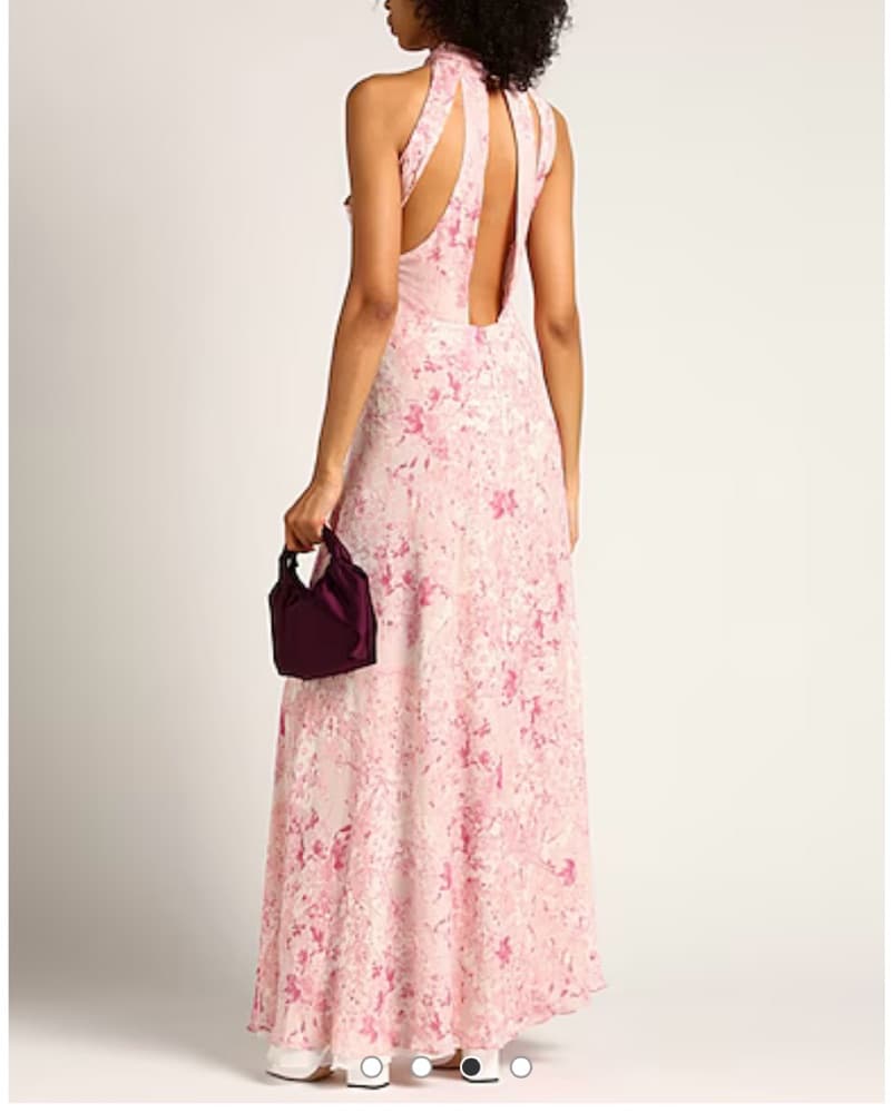 Pink Floral Bridemaid Dress - Image 2