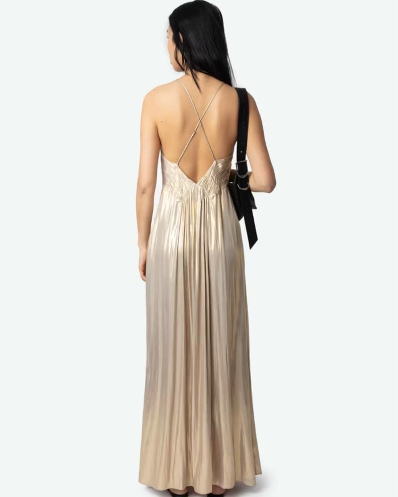 Zadig & Voltaire Gold Dress - Image 2