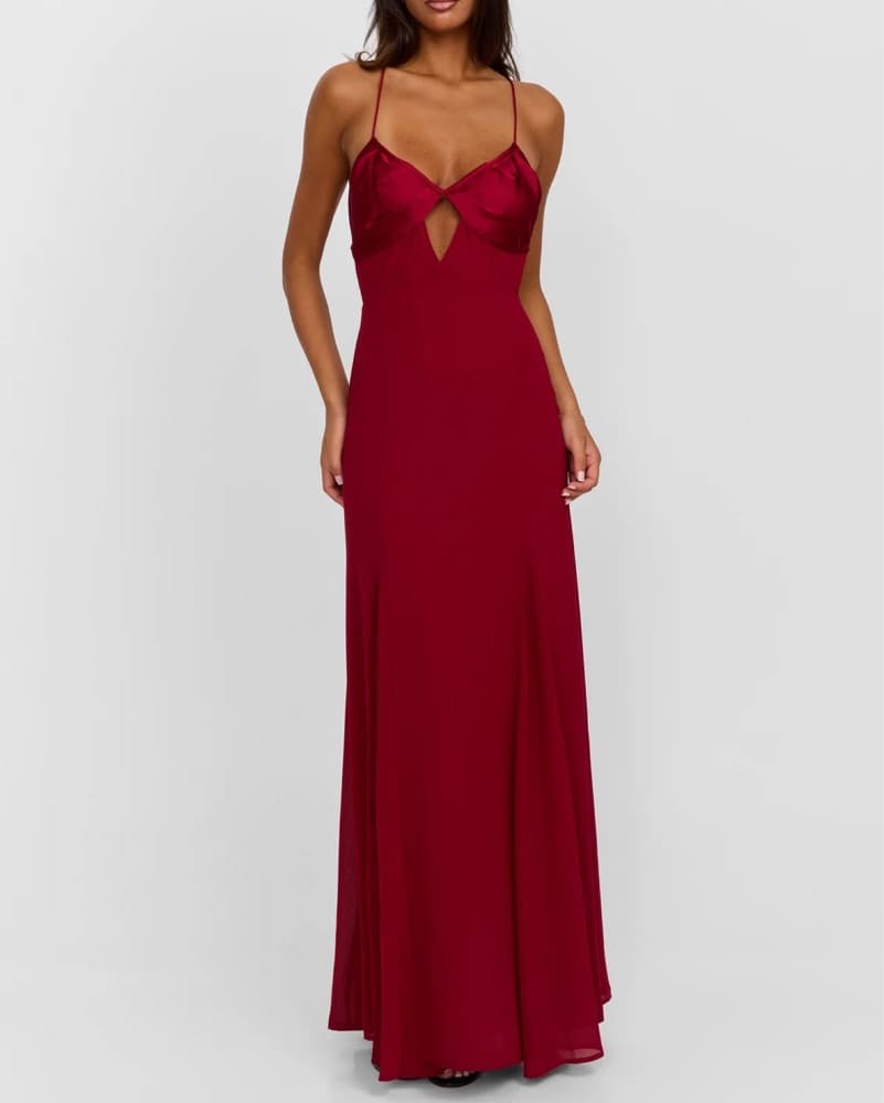 Sasha Therese Electra Maxi Dress Red - Image 2