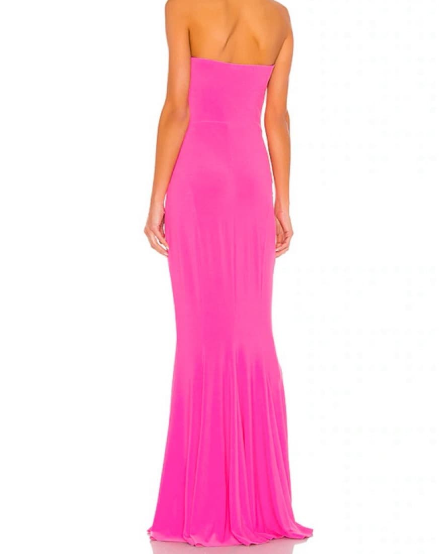 Norma kamali long Strapless Pink Gown  - Image 3