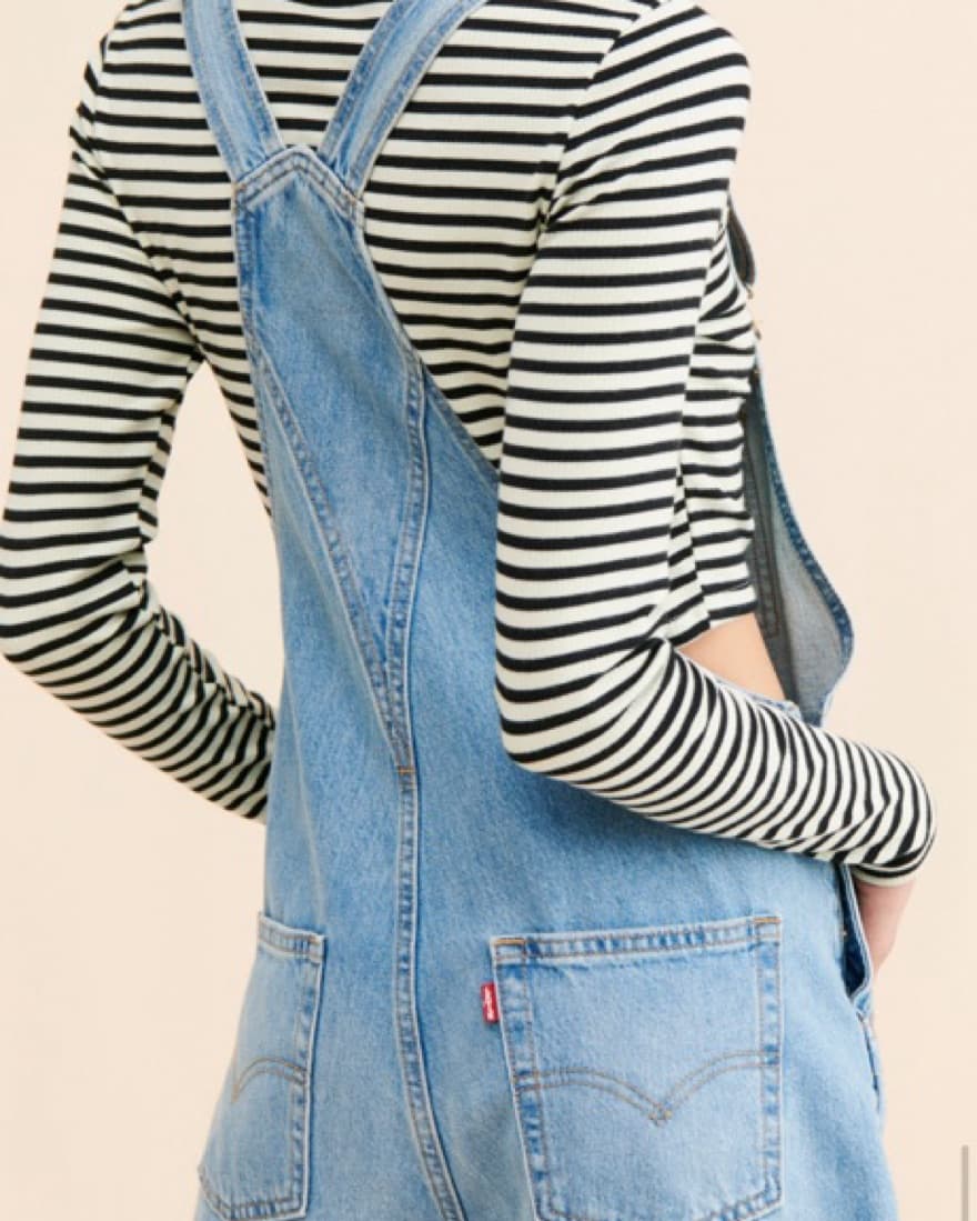 Levis Short Overalls Lightwash - Image 2
