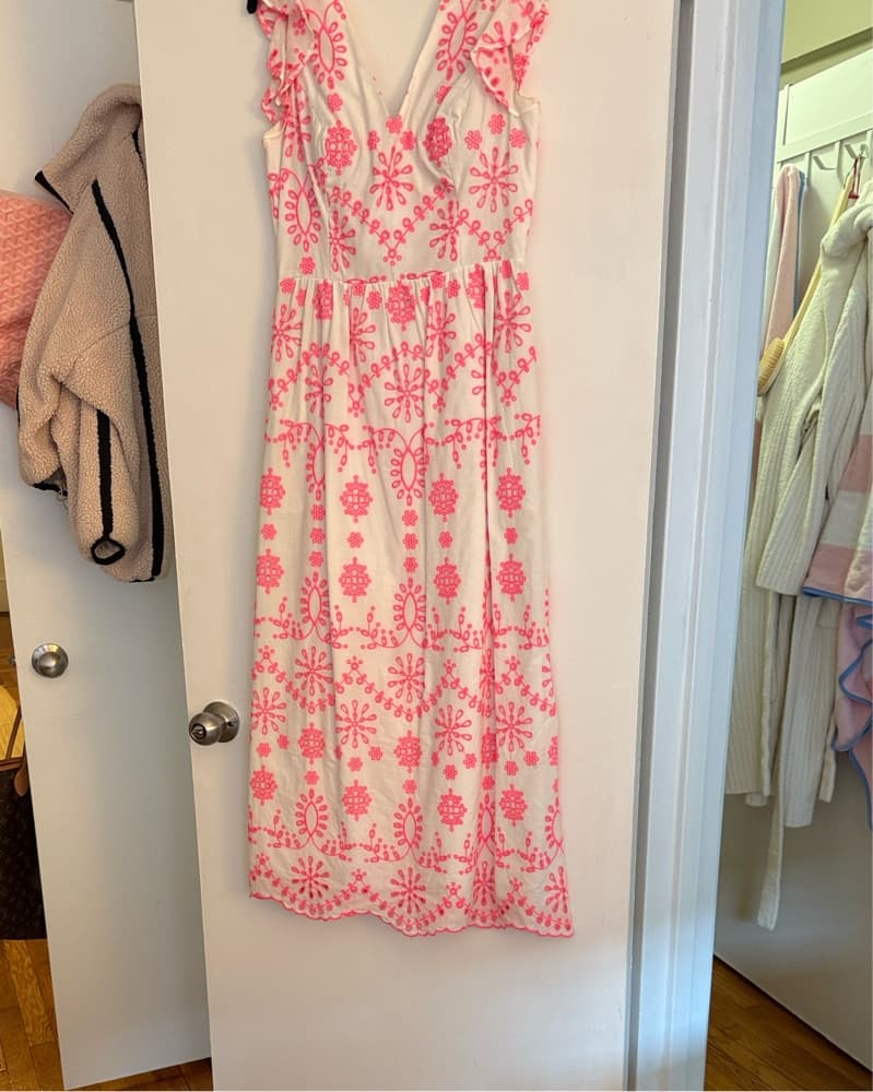 Lilly Pulitzer Pink & White Eyelet Dress - Image 4