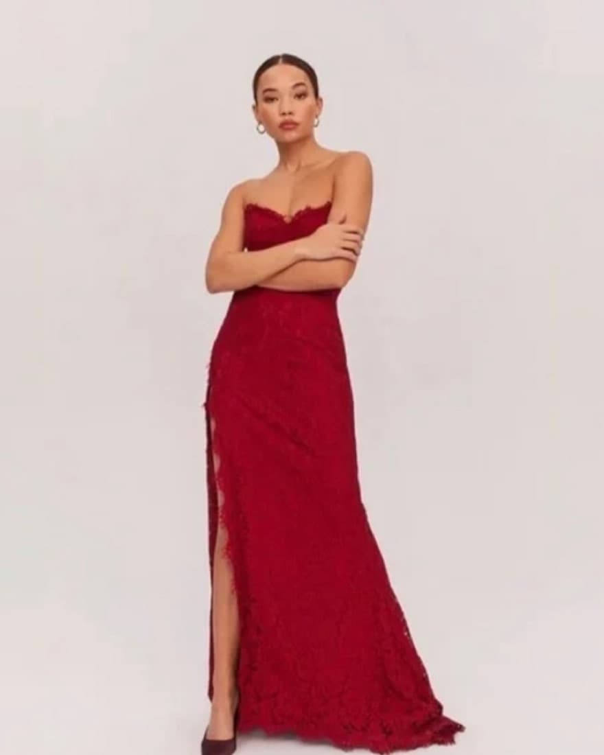Fame And Partners Red Lace Dress - Image 6