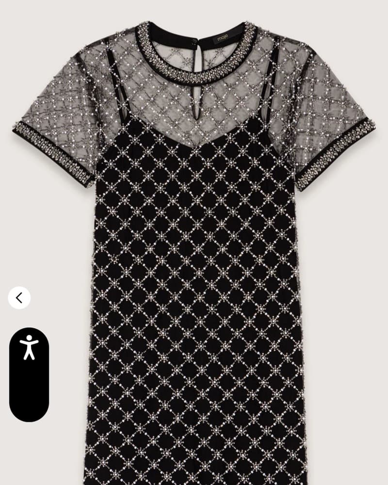 Dazzling Diamond Mesh Cocktail Dress - Image 3