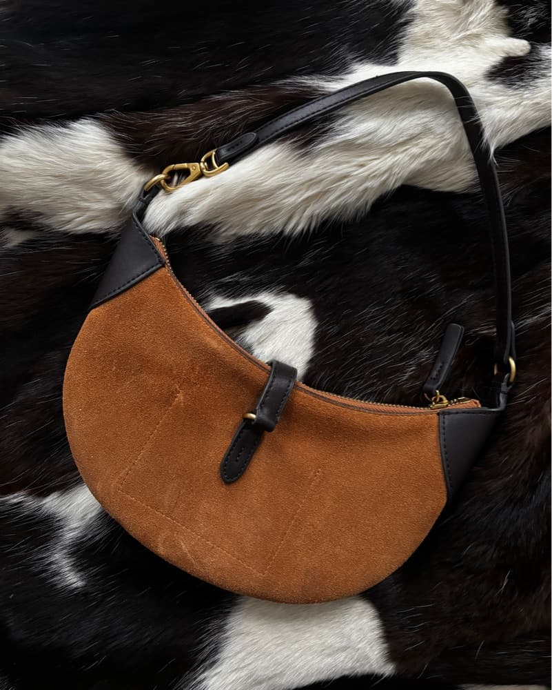 Camel Suede Ralph Lauren Polo ID Bag - Image 2