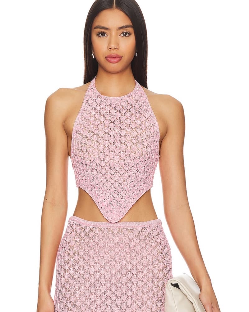 Chic Crochet Top and Skirt Set - Image 2