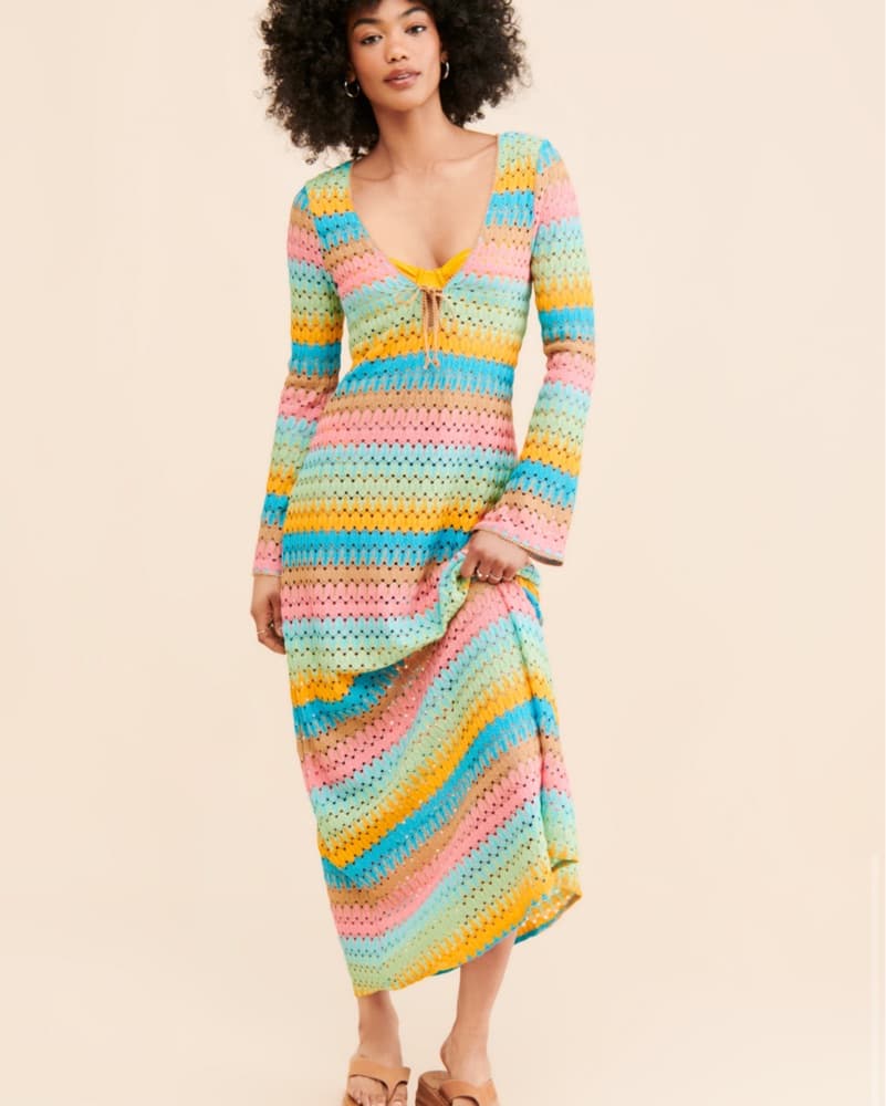 Crochet Multi Color Cover Up - Image 1