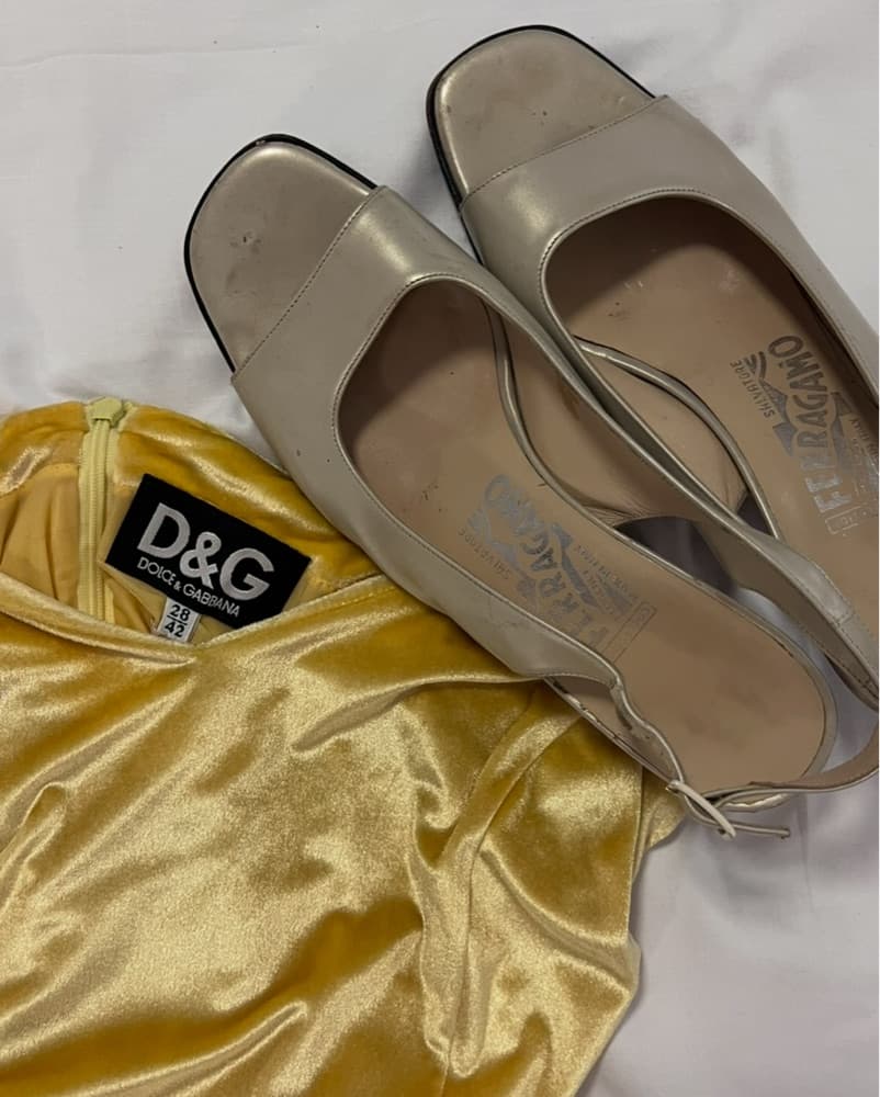 Vintage Dolce and Gabanna Velvet Dress - Image 3
