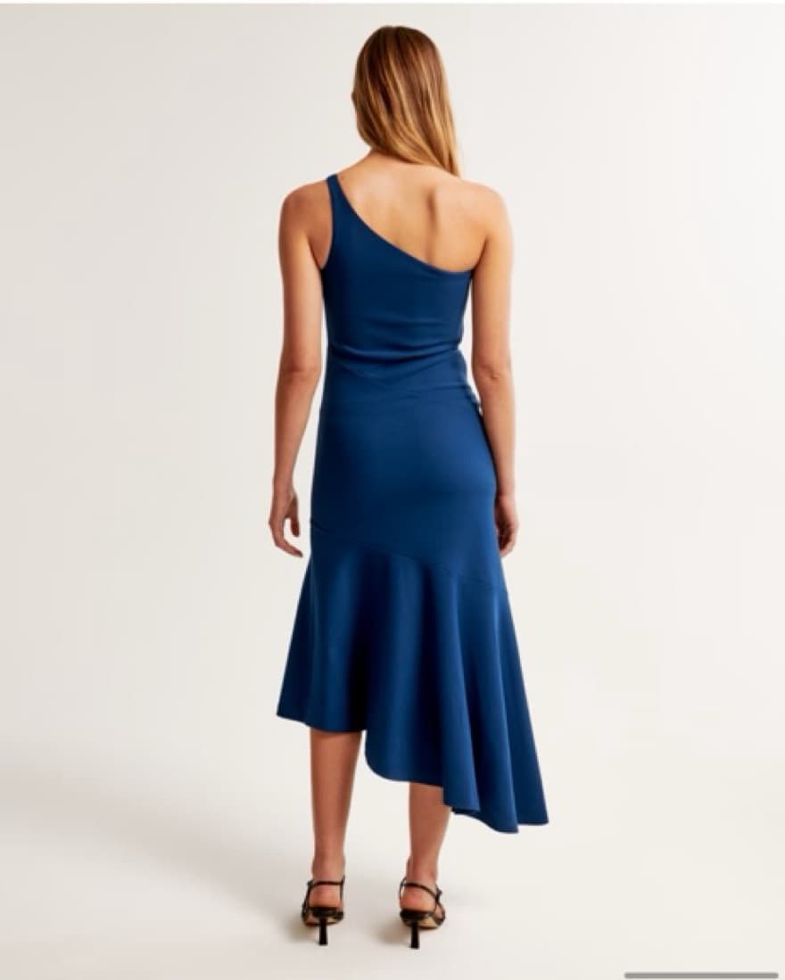 Sophisticated One-Shoulder Midi Dress - Image 3