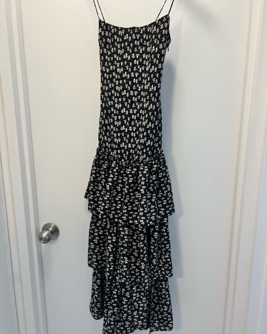 Likely Long Black & White Floral Dress - Image 2
