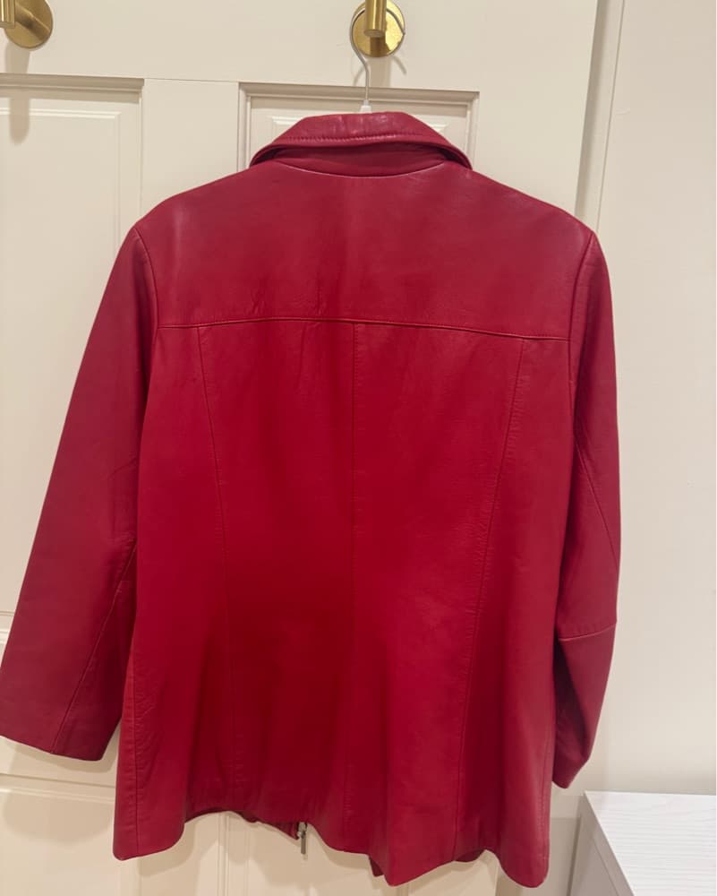 Red Leather Jacket - Image 4