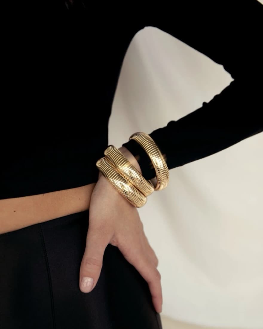 Gold Stretch Cuffs - Image 2