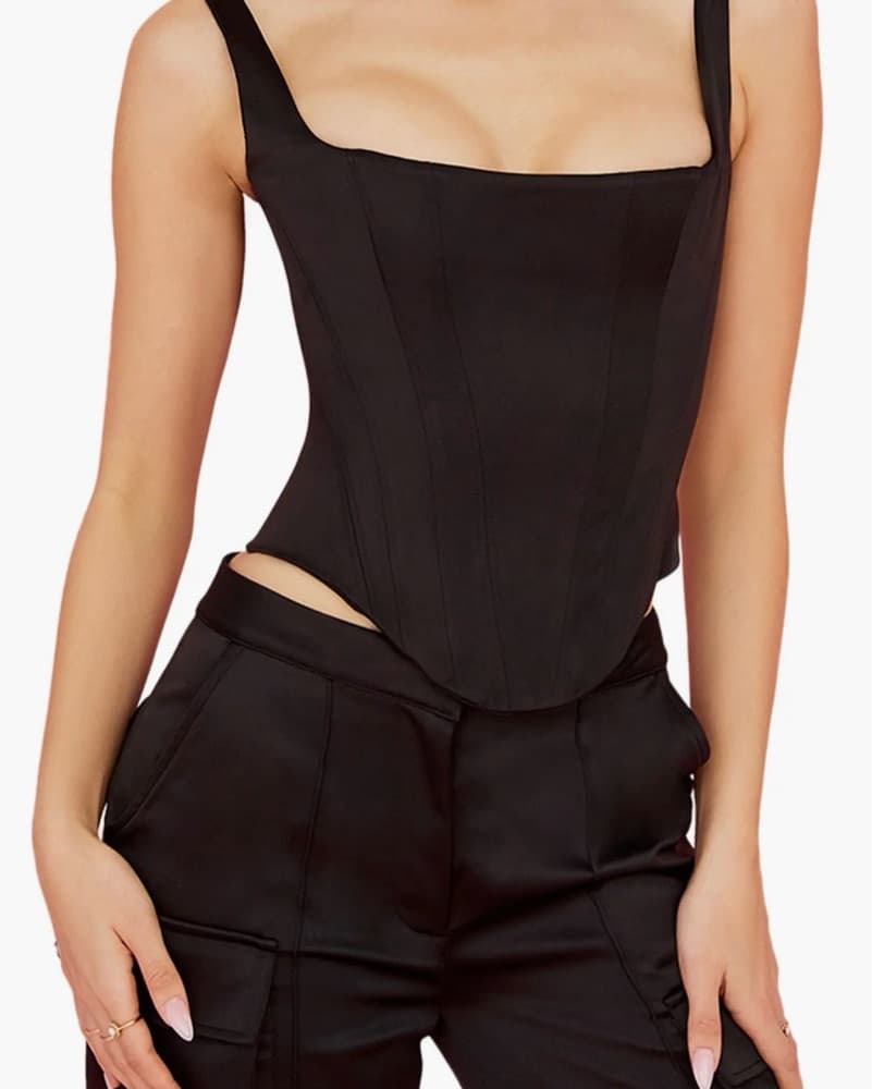 House of CB Rafa Black Satin Corset  - Image 3