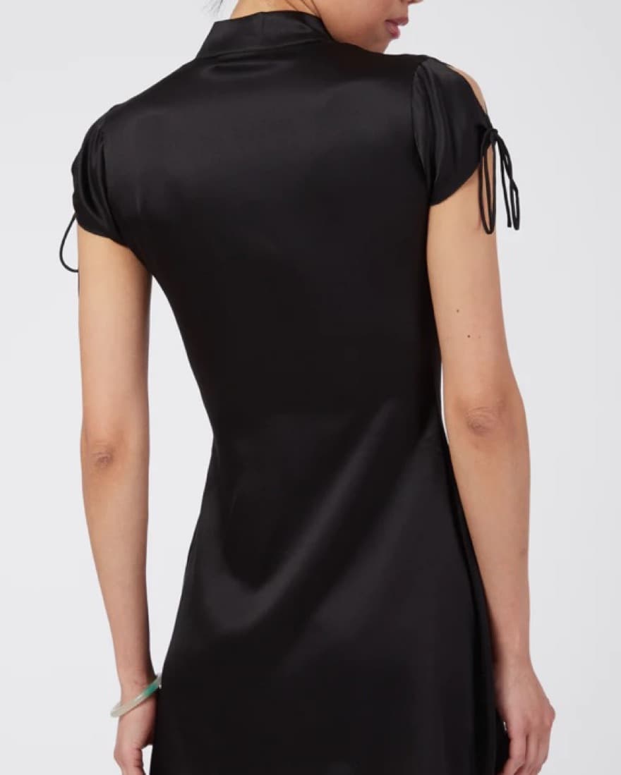 Danielle Guizio Cutout Tie Silk Dress - Image 4