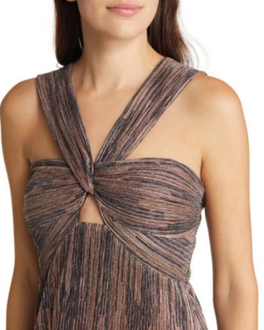 Saylor Halter Neck Midi Dress Sparkle - Image 4