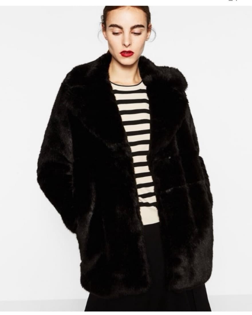 Zara Hooded Faux Fur Jacket - Image 3