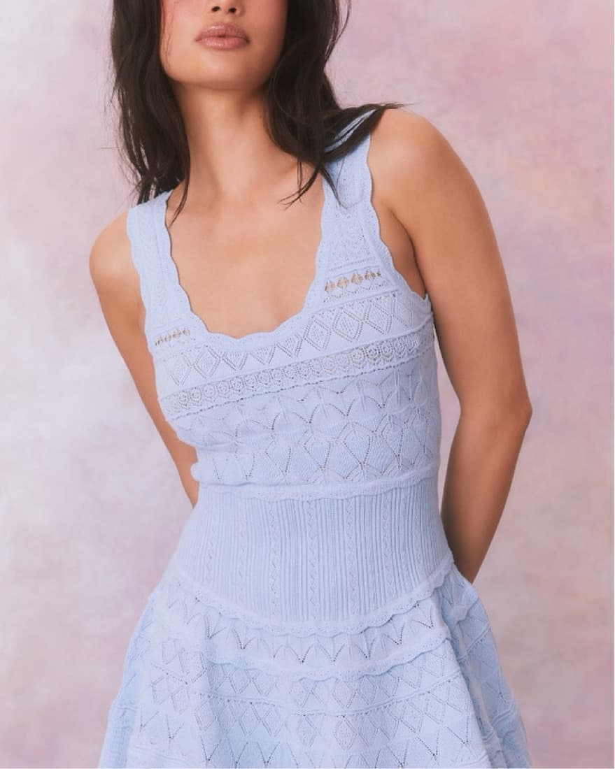 Love shack Fancy Pointelle Scallop Dress - Image 4