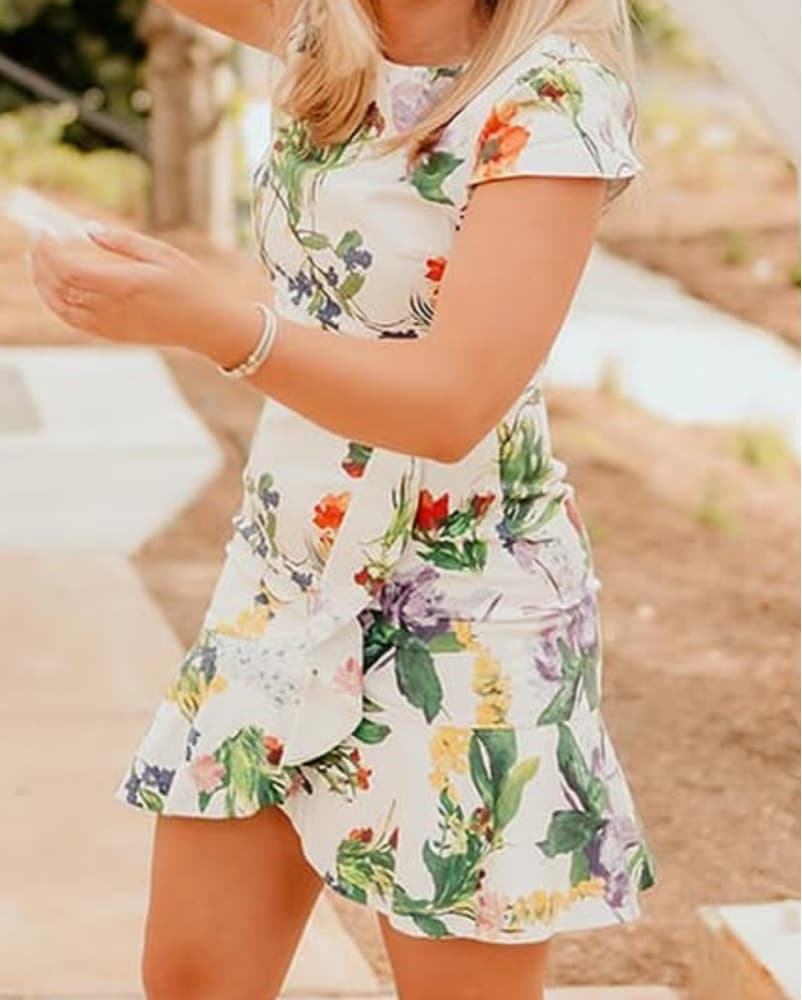 Alice And Olivia Kirby Cap Sleeve Dress - Image 1
