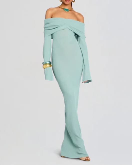 Seroya Xenia Off-Shoulder Maxi Dress - Image 1