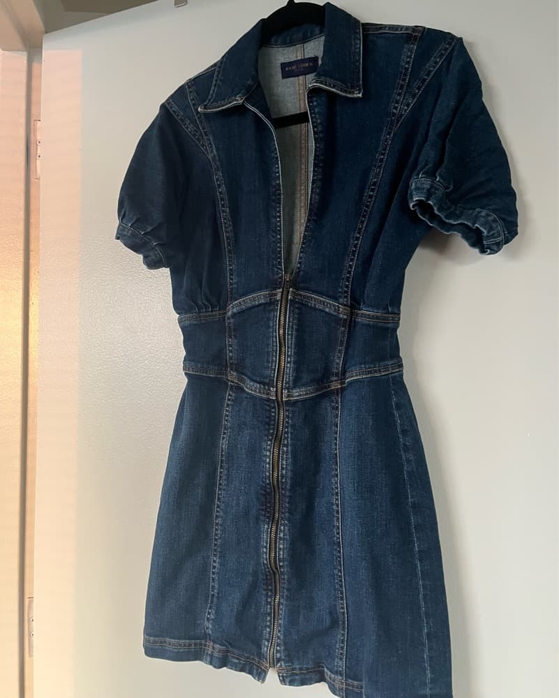 Ramy Brook Denim Zip Front Dress - Image 3