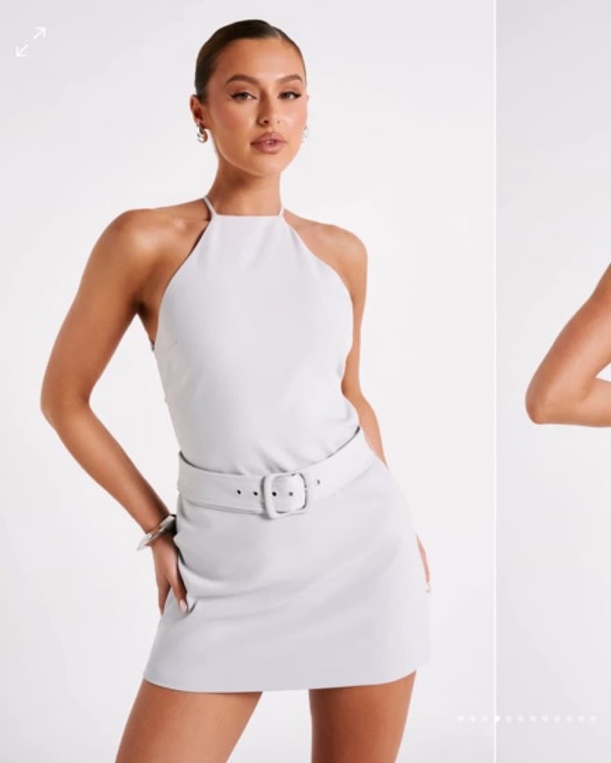 Suiting Mini Dress- Ice Grey  - Image 6
