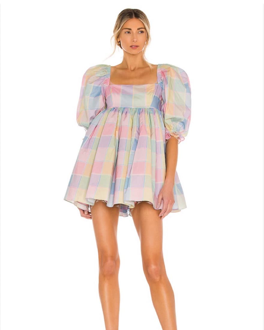 Selkie Puff Dress in Pub Garden - Image 1