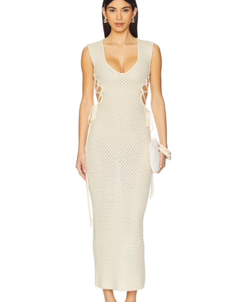 Michael Costello Kyle Maxi Dress- Ivory - Image 1