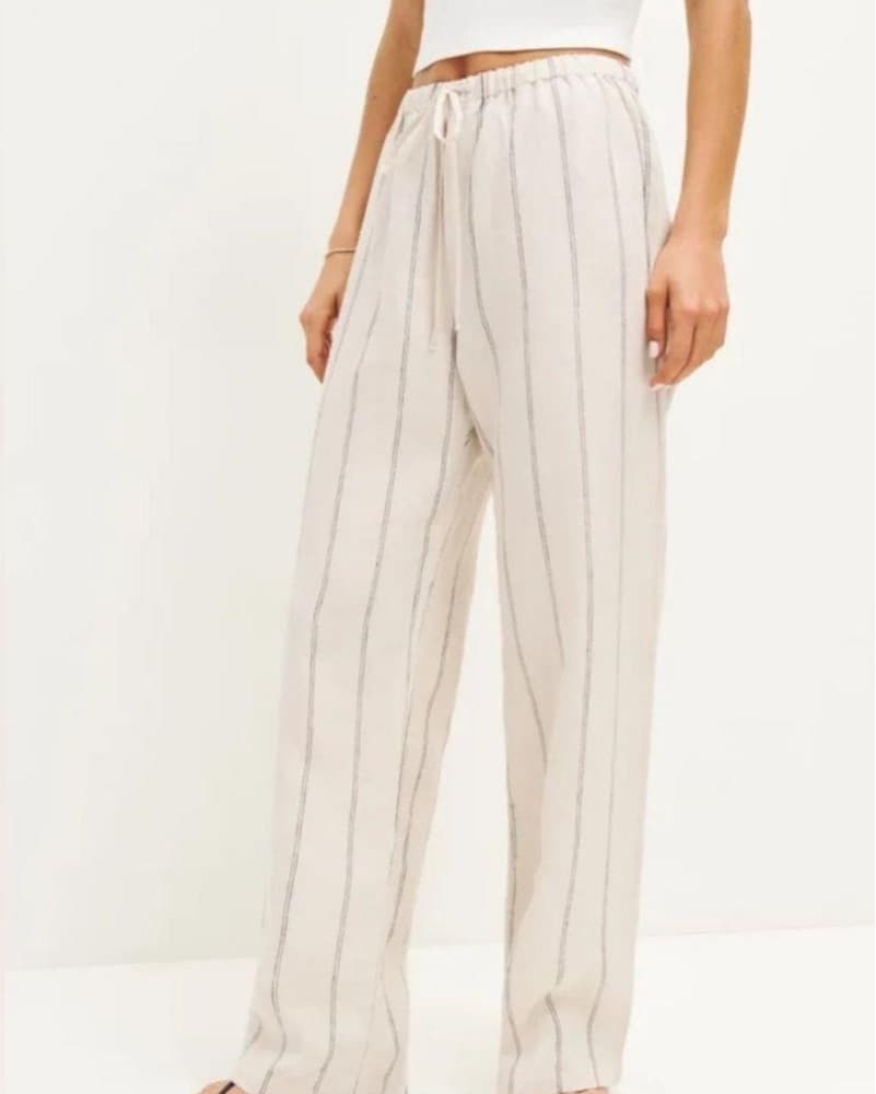 Reformation Striped Wide Leg Pants - Image 1
