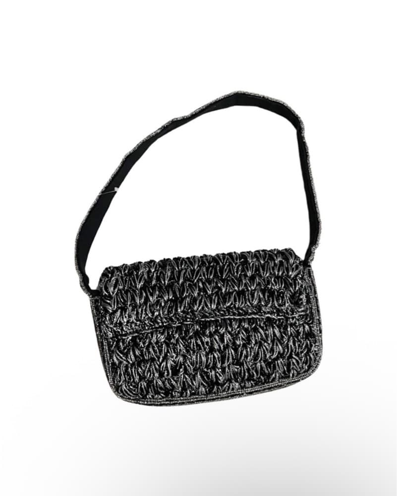 Anthropologie Metallic Woven Handbag - Image 3