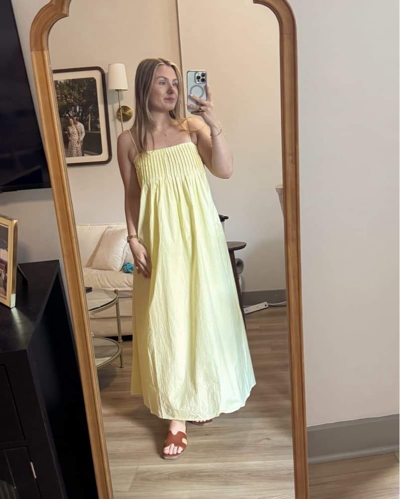 Yellow Maxi Spaghetti Strap Dress - Image 1