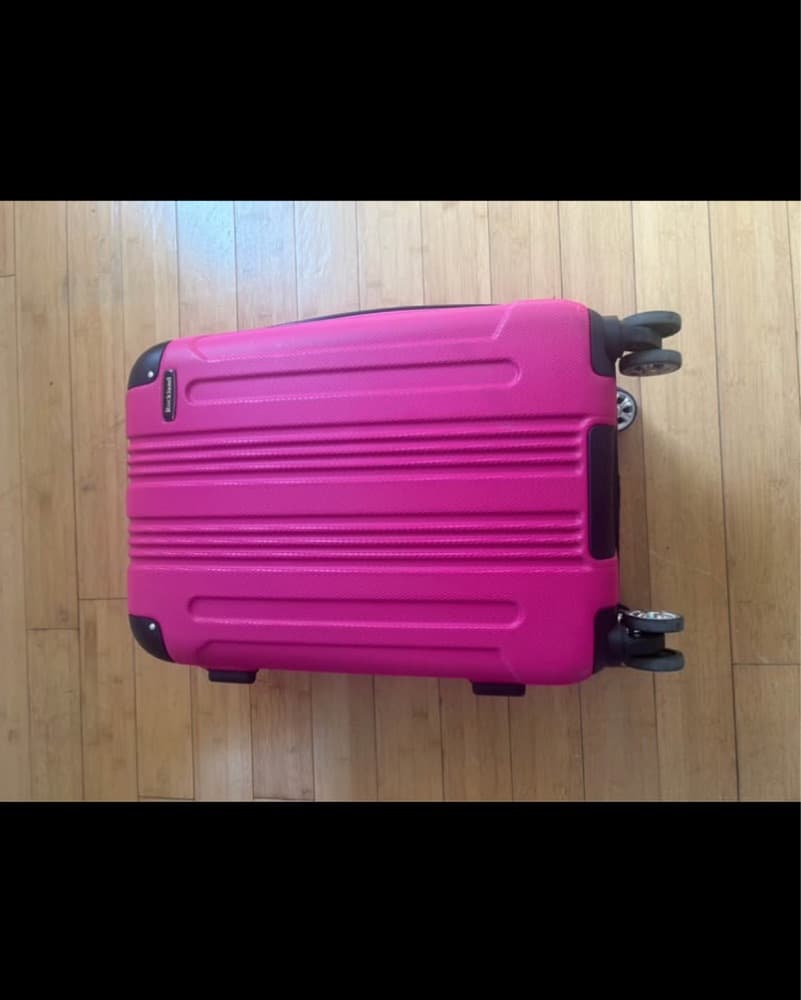 Vibrant Pink Hardside CarryOn Luggage - Image 1