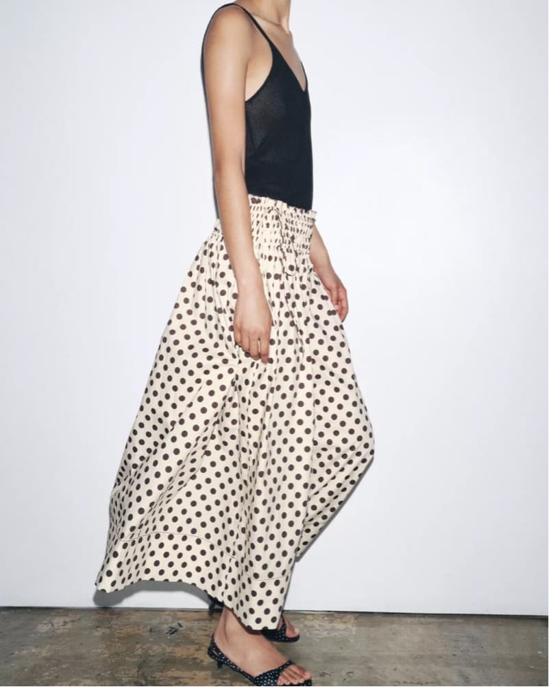 Polka Dot Midi Skirt - Image 1
