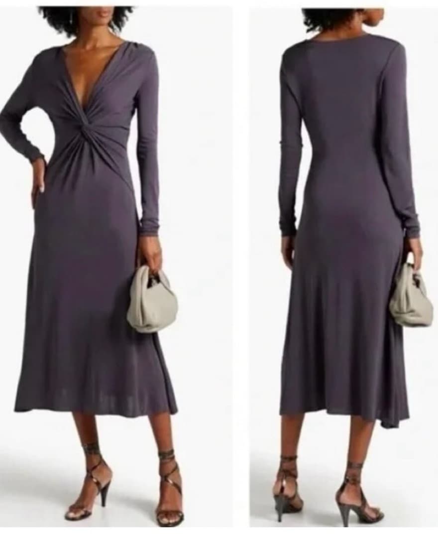 Rag & Bone Twist Tie Grey Dress - Image 1