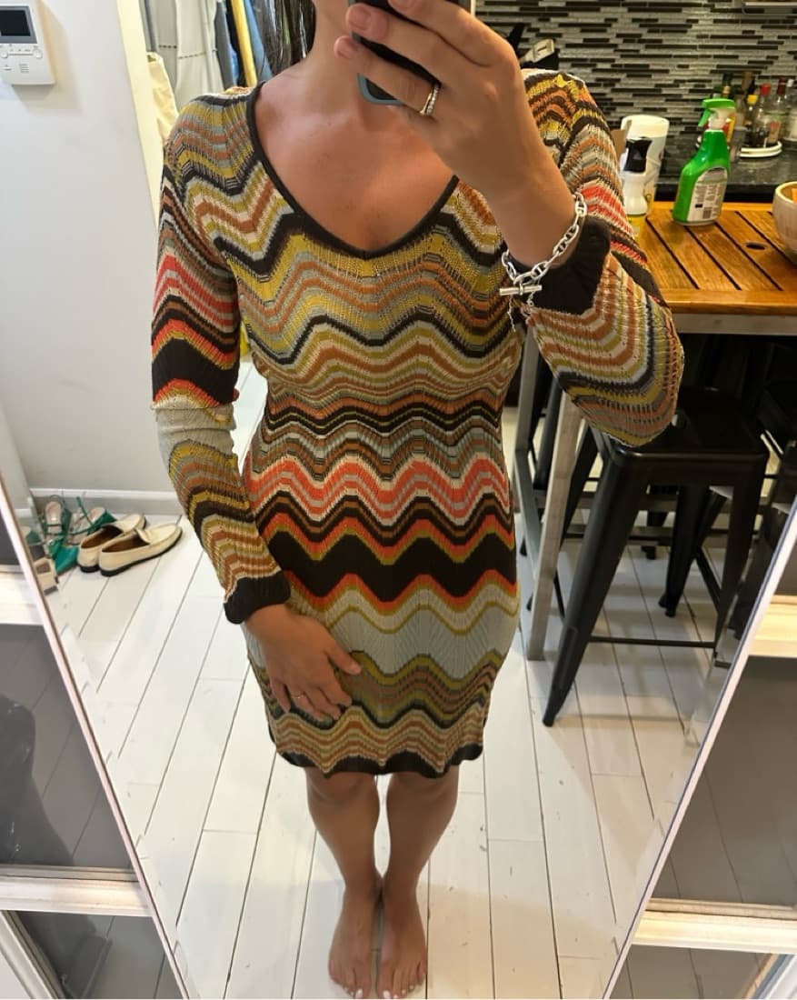 Long Sleeve Missoni Dress - Image 3